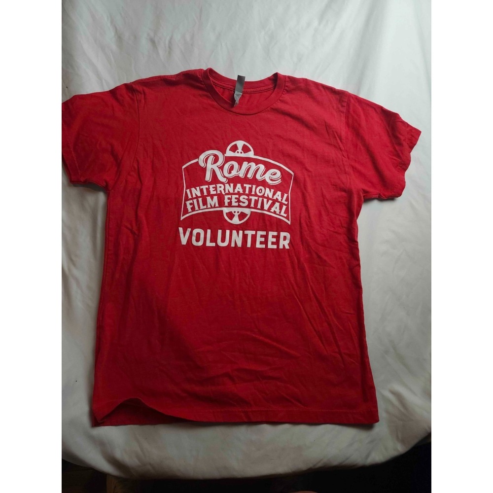 Rome International Film Festival Volunteer Shirt Mens Large Red Souvenir Casual